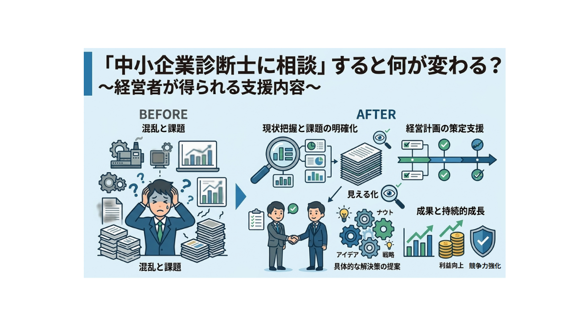 中小企業診断士に相談すると何が変わる?経営者が得られる支援内容