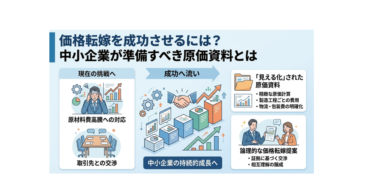 価格転嫁を成功させるには？中小企業が準備すべき原価資料とは